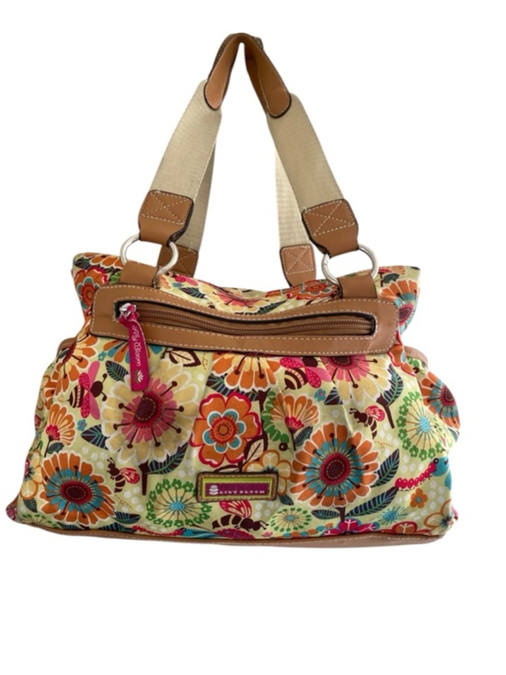 LILY BLOOM‎ Landon Busy Bee Floral Printed Satchel Bag